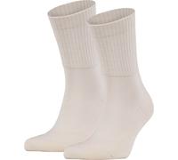 FALKE Lot de 2 chaussettes de sport unies - Walkie Light, chaussettes de trekking et de randonnée, coloris unis #1 Beige 46-48