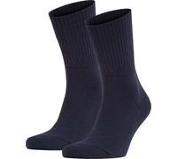 FALKE Lot de 2 chaussettes de sport unies - Walkie Light, chaussettes de trekking et de randonnée, coloris unis #1 Marine 42-43