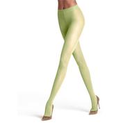 FALKE Matt Deluxe 30 DEN W Ti transparents fantaisie 1 paire, Collants Femme, Vert Lemon 7498, S-M