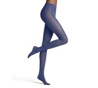 FALKE Matt Deluxe 30 DEN W Ti transparents fantaisie 1 paire, Collants Femme, Bleu Smoky Blue 6483, M-L