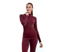 Falke Maximum Warm High Neck W L/s SH Fil Fonctionnel séchage Rapide 1 pièce, Couche de Base supérieure Femme, Marron Mahogany 8344, L