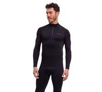 FALKE Maximum Warm High Zip Neck M L/s SH Fil Fonctionnel séchage Rapide 1 pièce, Couche de Base supérieure Homme, Noir Black 3000 Trend, XL