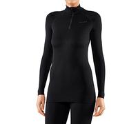 Falke Maximum Warm High Zip Neck W L/S SH Thermique Respirant séchage Rapide 1 pièce, Couche de Base supérieure Femme, Noir (Black 3000), S
