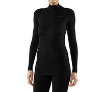 Falke Maximum Warm High Zip Neck W L/S SH Thermique Respirant séchage Rapide 1 pièce, Couche de Base supérieure Femme, Noir (Black 3000), XL