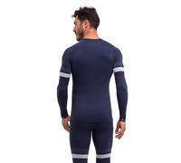 FALKE Maximum Warm Round Neck M L/s SH Fil Fonctionnel séchage Rapide 1 pièce, Couche de Base supérieure Homme, Bleu Space Blue 6116 Trend, M