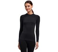 FALKE Maximum Warm Round Neck W L/s SH Fil Fonctionnel séchage Rapide 1 pièce, Couche de Base supérieure Femme, Noir Black 3000 Trend, L