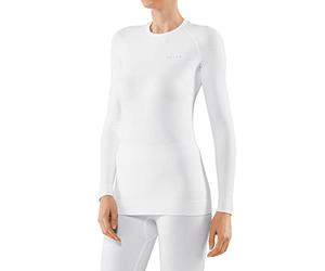 Falke Maximum Warm Round Neck W L/S SH Thermique Respirant séchage Rapide 1 pièce, Couche de Base supérieure Femme, Blanc (White 2860), M