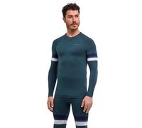 FALKE Maximum Warm Trend Round Neck M L/s Sh fil fonctionnel séchage rapide 1 pièce, Couche de base supérieure Homme, Vert Holly 7385, L