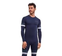 FALKE Maximum Warm Round Neck M L/s SH Fil Fonctionnel séchage Rapide 1 pièce, Couche de Base supérieure Homme, Bleu Space Blue 6116 Trend, M