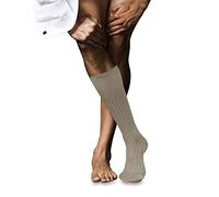 FALKE Men's No. 13 Knee-High Socks Breathable Cotton Long Silky Sheen Reinforced Flat Seam For Pressure-Free Toes Plain High-Quality Elegant For Dress Casual Business Looks 1 Pair