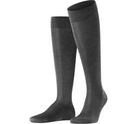 FALKE Mi-bas hommes - Tiago, chaussettes, coton bio, logo, long, uni Anthracite 41-42