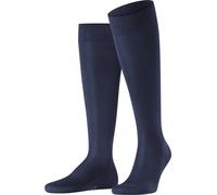 FALKE Mi-bas hommes - Tiago, chaussettes, coton bio, logo, long, uni bleu foncé 47-48
