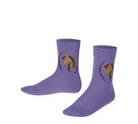 FALKE mixte enfant Horse chaussettes respirantes durables coton renforcées extra-douces sur la peau couture plate aux orteils tenue optimale ne glissent pas motif fantaisie 1 paire