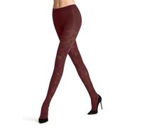 FALKE Modestrumpfhose CHECK MATE cayenne rouge foncé | M