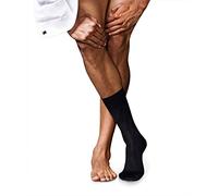 FALKE No. 6 M So laine soie unies 1 paire, Chaussettes Homme, Bleu Dark Navy 6370, 39-40