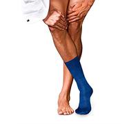 FALKE No. 6 M So laine soie unies 1 paire, Chaussettes Homme, Bleu Royal Blue 6000, 41-42