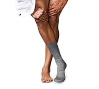 FALKE No. 6 M So laine soie unies 1 paire, Chaussettes Homme, Gris Light Grey Melange 3388, 41-42
