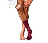 FALKE No. 6 M So laine soie unies 1 paire, Chaussettes Homme, Rouge Barolo 8596, 45-46