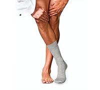 FALKE No. 7 M So laine unies 1 paire, Chaussettes Homme, Gris Light Grey Melange 3388, 43-44