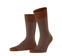 FALKE Oxford Stripe M So coton fantaisie 1 paire, Chaussettes Homme, Marron Terracotta 5035, 41-42