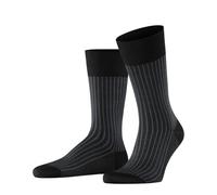 FALKE Oxford Stripe M So coton fantaisie 1 paire, Chaussettes Homme, Noir Black-Mix 3010, 43-44