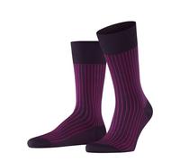 FALKE Oxford Stripe M So coton fantaisie 1 paire, Chaussettes Homme, Violet Aubergine 8282, 39-40