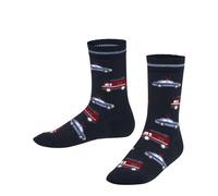 FALKE Police and Fire Cars K So coton fantaisie 1 paire, Chaussettes Mixte enfant, Bleu Space Blue 6116, 23-26