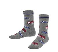 FALKE Police and Fire Cars K So coton fantaisie 1 paire, Chaussettes Mixte enfant, Gris Light Grey 3400, 35-38