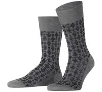 Falke Pour des hommes Artwork Des carr s Coton Chaussettes - Gris