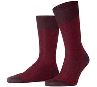 Falke Pour des hommes Artwork Des carr s Coton Chaussettes - rouge