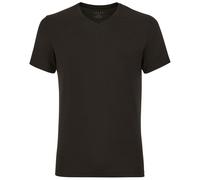 Falke Pour des hommes Daily ClimaWool Plaine La laine T-shirt - Noir