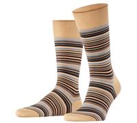 Falke Pour des hommes Microblock Rayé Coton Chaussettes - Beige
