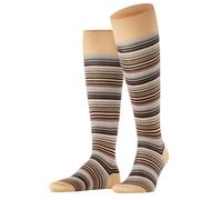 Falke Pour des hommes Microblock Rayé Coton Chaussettes - Beige