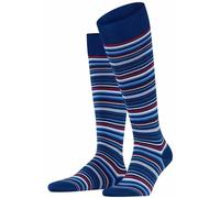 Falke Pour des hommes Microblock Rayé Coton Chaussettes - Bleu