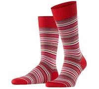 Falke Pour des hommes Microblock Rayé Coton Chaussettes - rouge