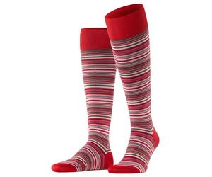 Falke Pour des hommes Microblock Rayé Coton Chaussettes - rouge