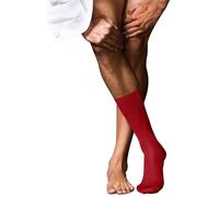 Falke Pour des hommes No 10 Plaine Coton Chaussettes - rouge
