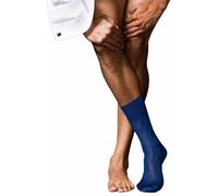 Falke Pour des hommes No10 Pure Fil d'Ecosse Plaine Coton Chaussettes - Bleu