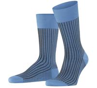 Falke Pour des hommes Oxford Stripe Rayé Coton Chaussettes - Bleu