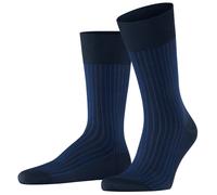 Falke Pour des hommes Oxford Stripe Rayé Coton Chaussettes - Bleu