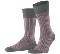 Falke Pour des hommes Oxford Stripe Rayé Coton Chaussettes - Gris