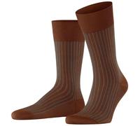 Falke Pour des hommes Oxford Stripe Rayé Coton Chaussettes - marron