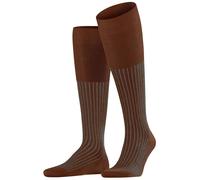 Falke Pour des hommes Oxford Stripe Rayé Coton Chaussettes - marron