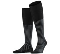 Falke Pour des hommes Oxford Stripe Rayé Coton Chaussettes - Noir