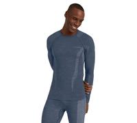 Falke Pour des hommes Wool Tech Plaine La laine T-shirt de sport - Bleu