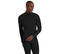 Falke Pour des hommes Wool Tech Plaine La laine T-shirt de sport - Noir