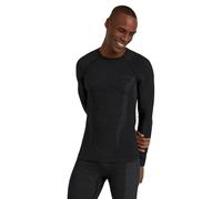 Falke Pour des hommes Wool Tech Plaine La laine T-shirt de sport - Noir
