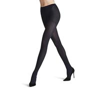 FALKE Prime Rib 60 DEN W Ti semi-opaques fantaisie 1 paire, Collants Femme, Bleu Marine 6179, L