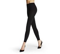 FALKE Pure Matt 100 DEN leggings femme opaques épais chauds gris noir plus de couleurs unis mats taille mi-haute idéaux en hiver 1 paire, L, Noir (Black 3009)