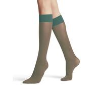 FALKE Pure Matt 50 DEN W Kh semi-opaques unies 1 paire, Chaussettes longues Femme, Vert Fjord 7475, 35-38